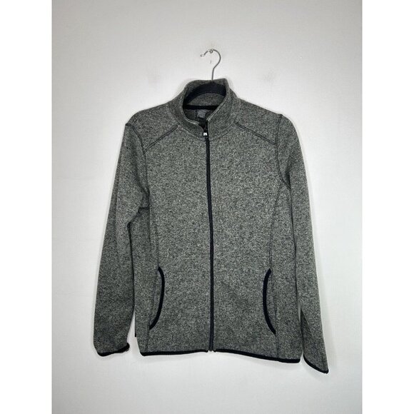 Eddie Bauer Women’s Gray Full Zip Long Sleeve Pockets Fleece Jacket Size Large - Picture 1 of 8